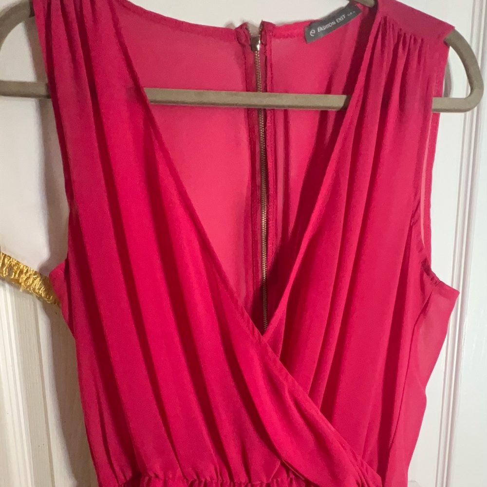 Pink Satin romper shorts size xs|s swimsuit cover